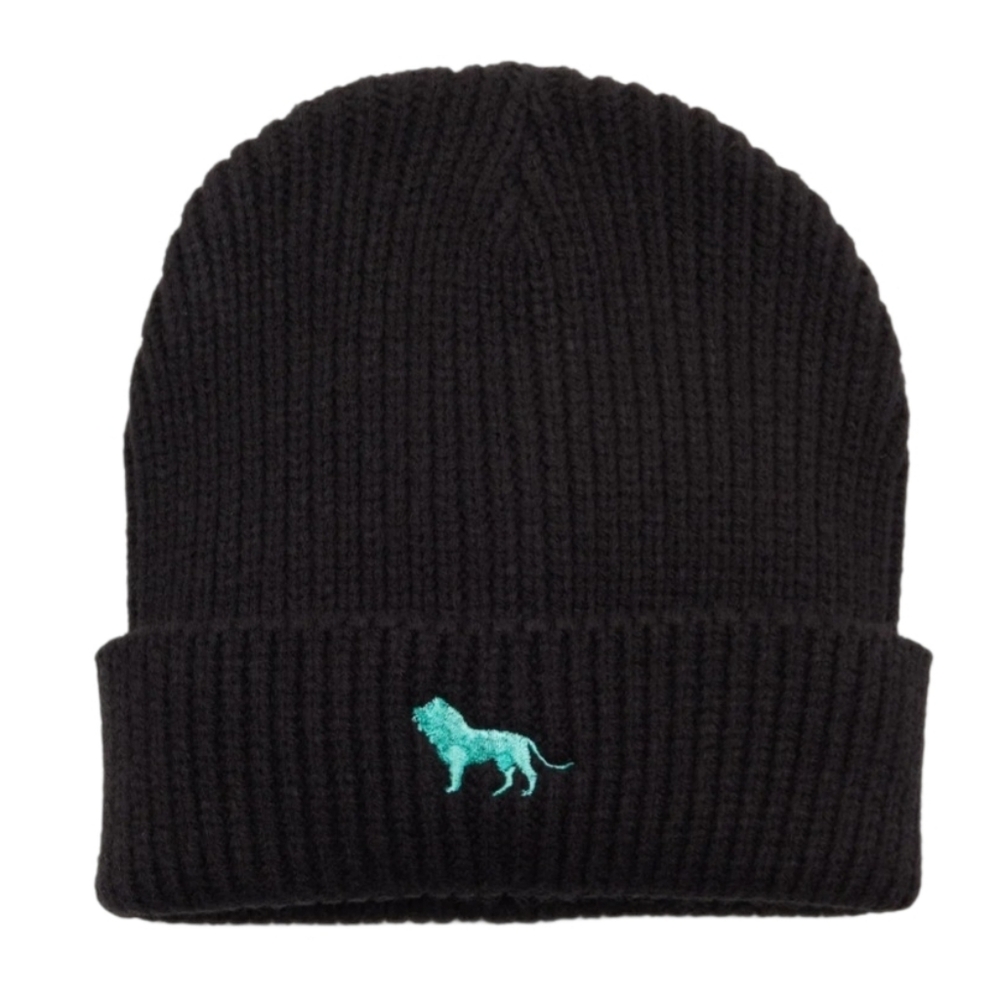 NWT ART INSTITUTE CHICAGO Winter LION Hat Beanie Unisex Black New - Picture 7 of 7